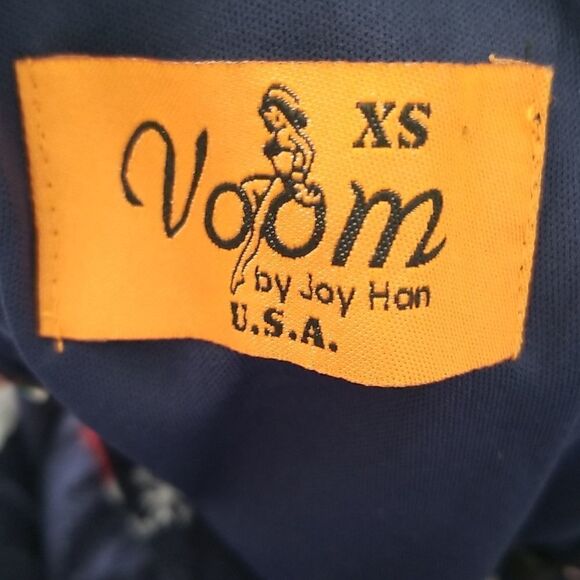 Voom by Joy Han Blue Floral Print Top Sz XS - Picture 9 of 9